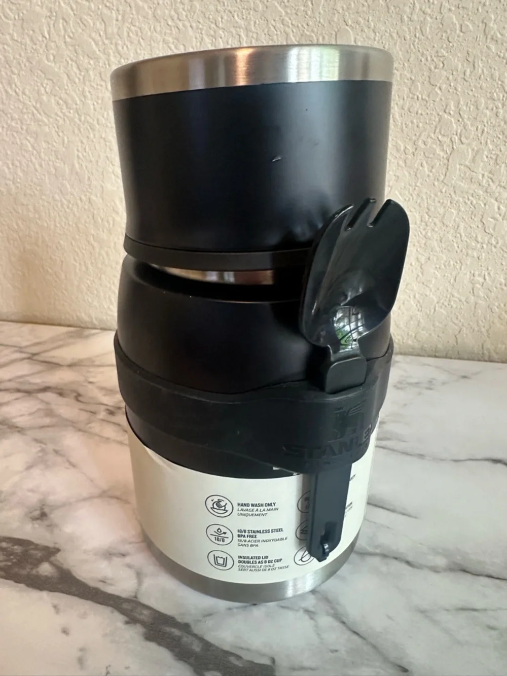 NWT - Stanley Thermal Adventure to Go Food Jar with Spork - 24oz - Black - Picture 3 of 6